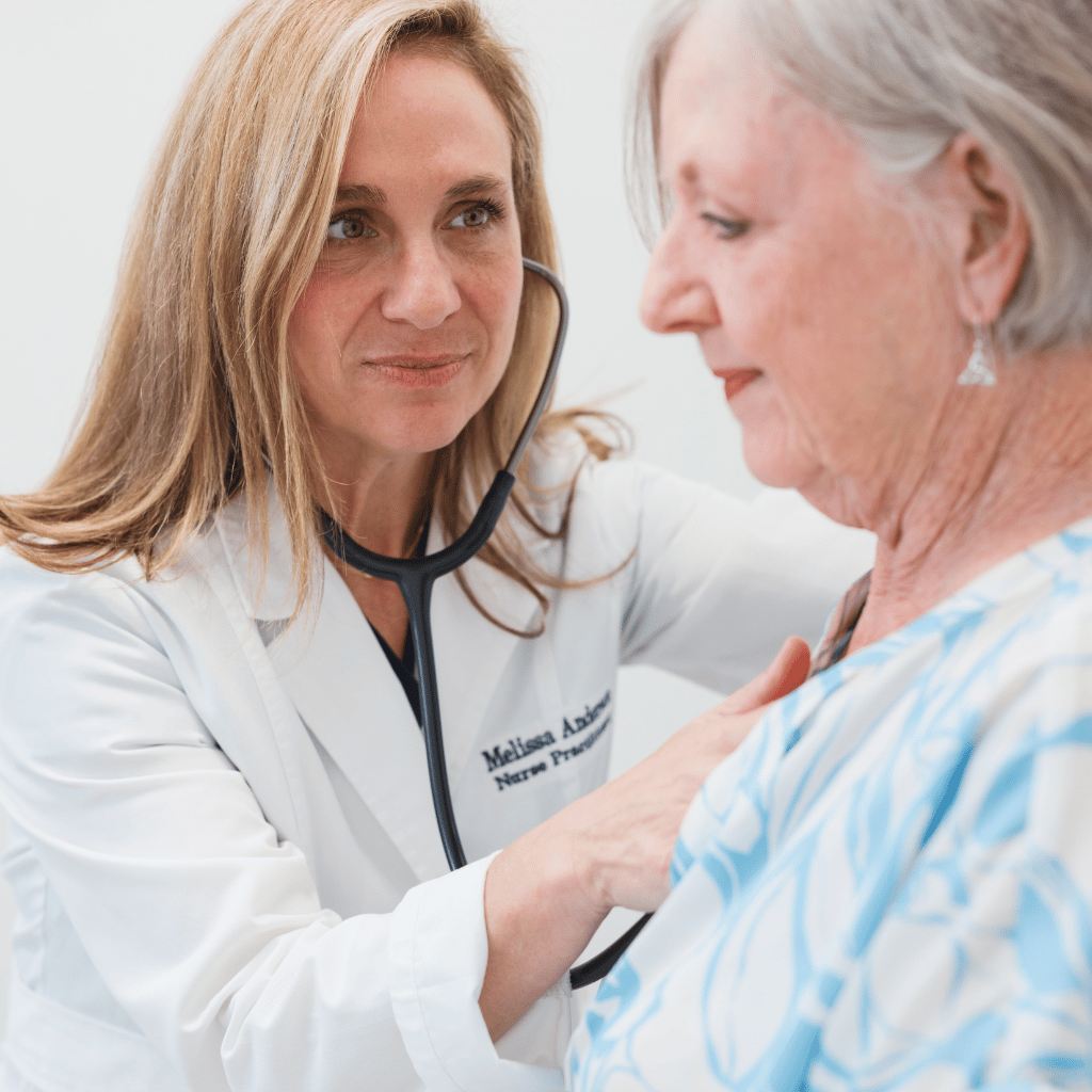 SmartMED Primary Care Provider Melissa Anderson Talking to Patient in North Atlanta