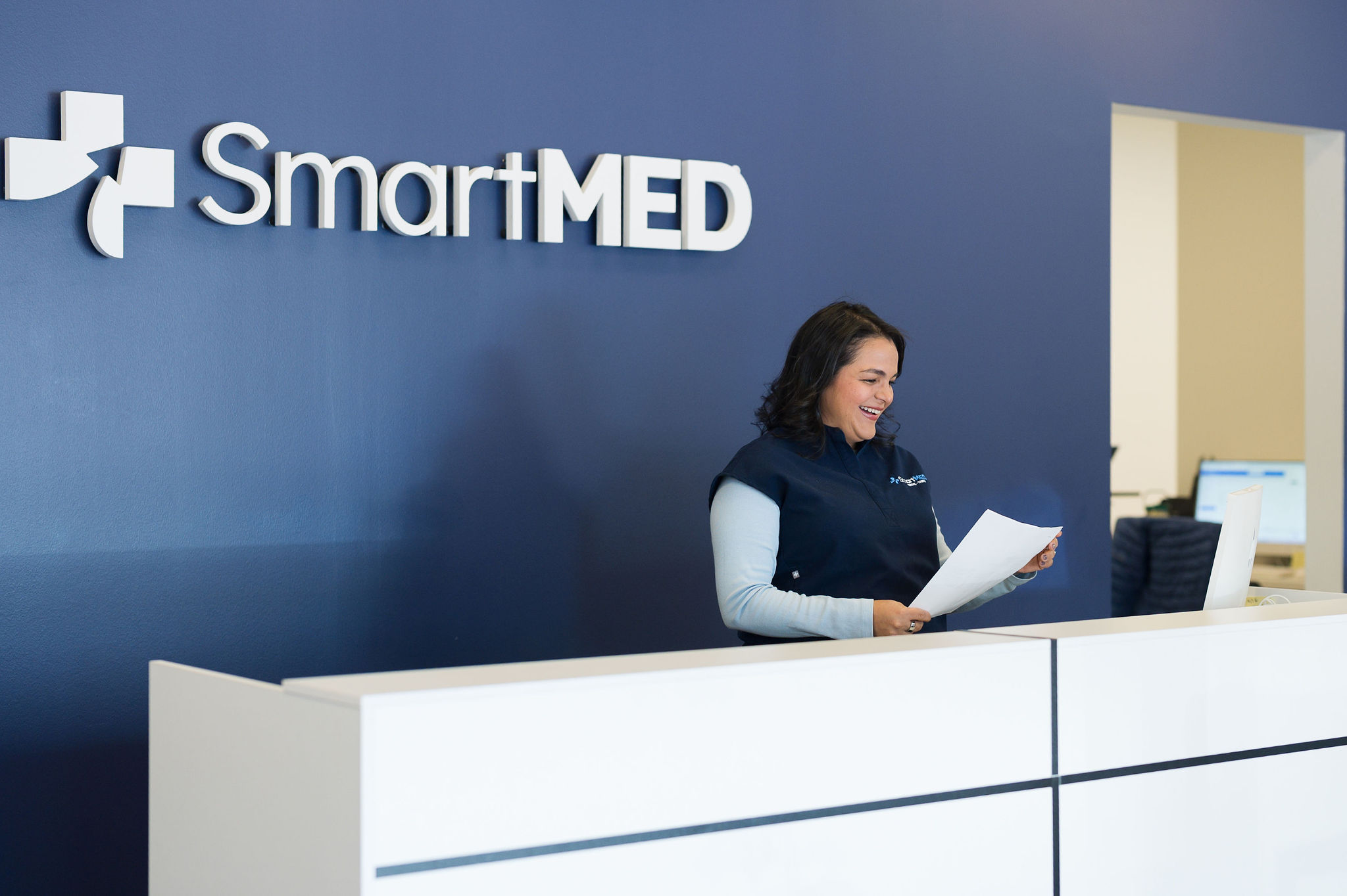 SmartMED Primary Care Lobby Check-In Area for Primary Care Patients in Roswell, GA