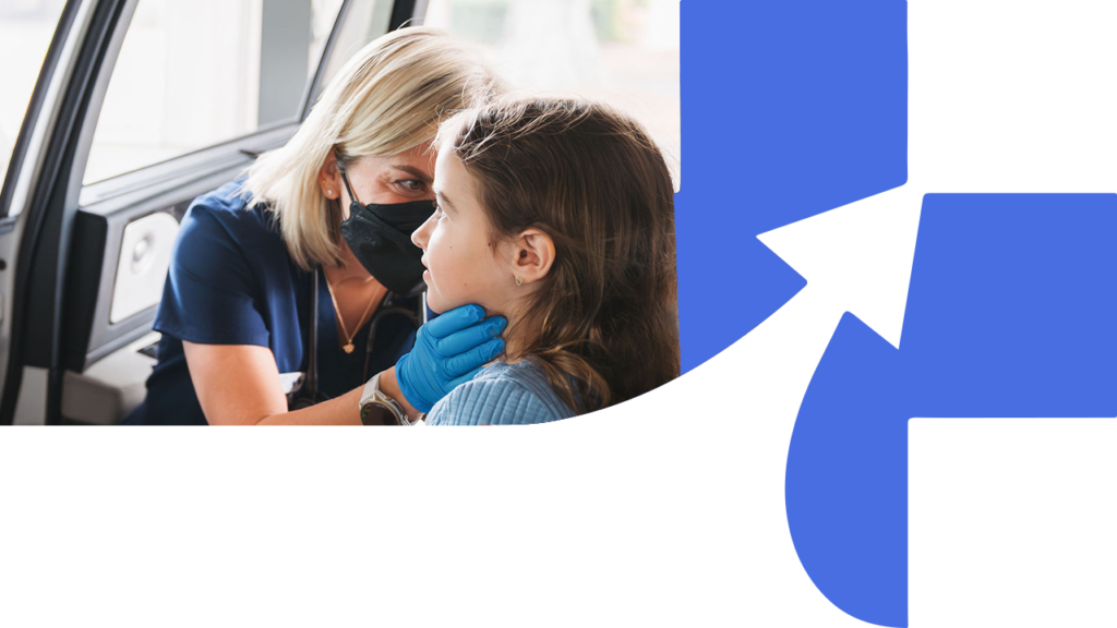 SmartMED Nurse Checking Kids Vitals for Drive-Thru Urgent Care