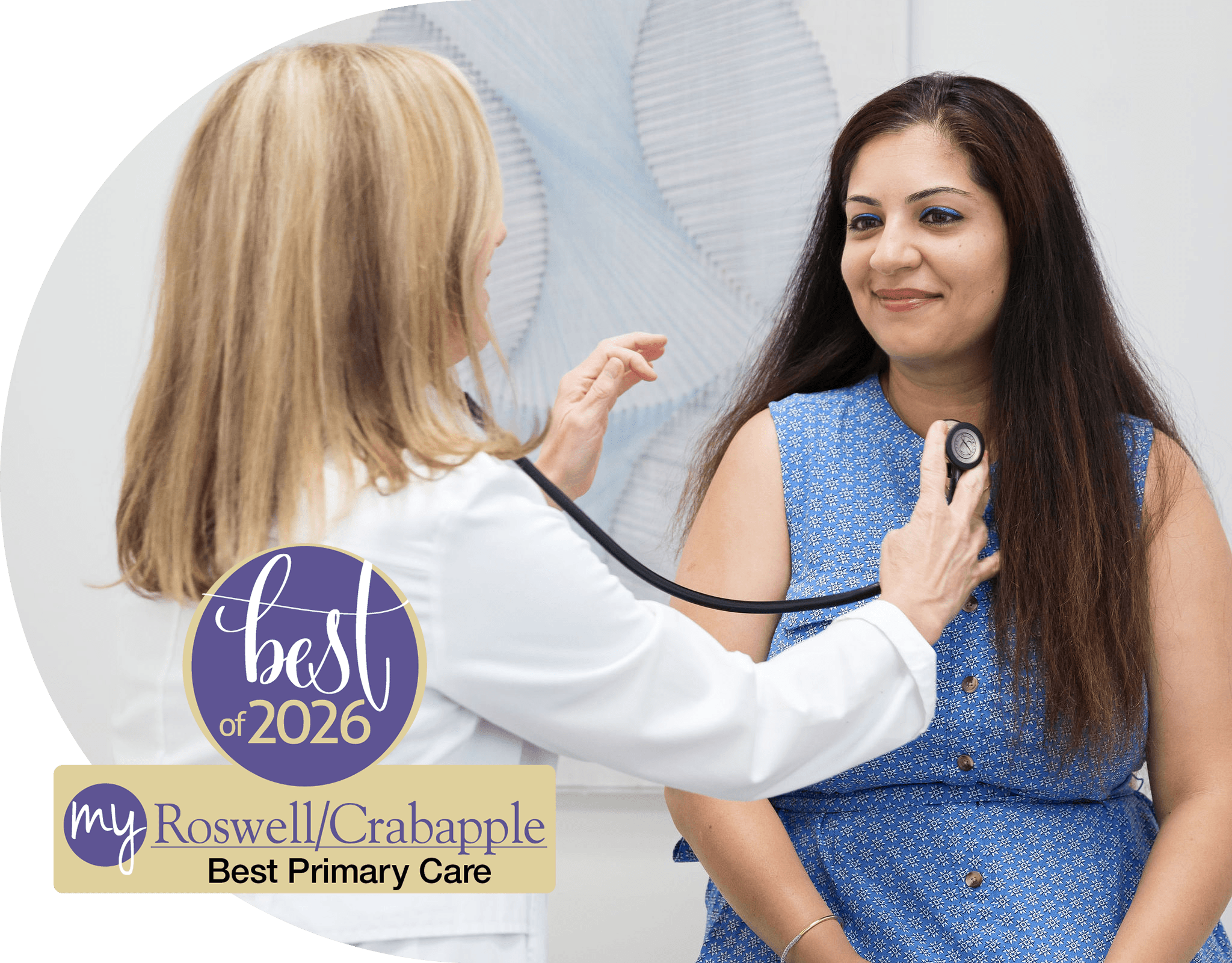 SmartMED Primary Care Provider Performing Wellness Exam with Patient in Roswell GA